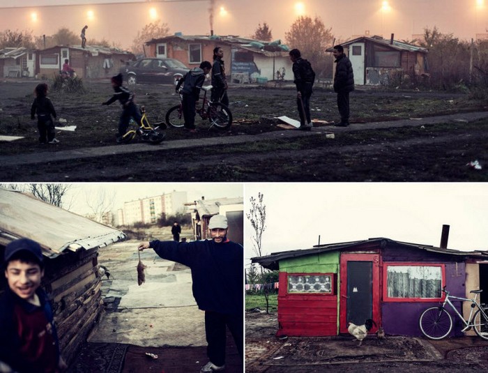 Быт румынских цыган на польской границе (18 фото)