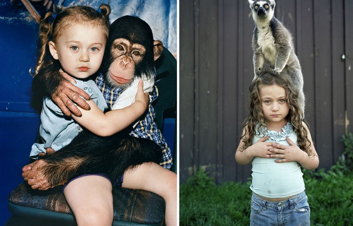 Мама 12 лет фотографирует дочь с дикими животными (27 фото)